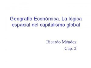 Capitalismo características