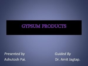 Colloidal theory of gypsum