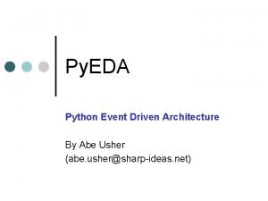 Event driven architecture python