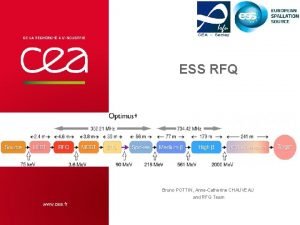 ESS RFQ Bruno POTTIN AnneCatherine CHAUVEAU and RFQ