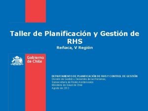 Taller de Planificacin y Gestin de RHS Reaca