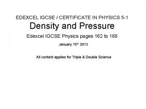 Edexcel igcse certificate
