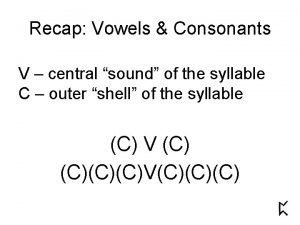 Central consonants