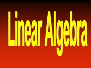 Homogenous linear system Homogenous linear system