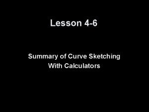 Curve sketching calculator
