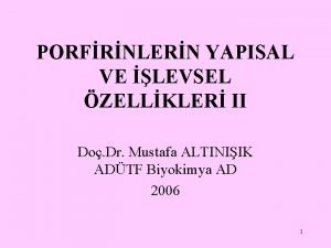 PORFRNLERN YAPISAL VE LEVSEL ZELLKLER II Do Dr