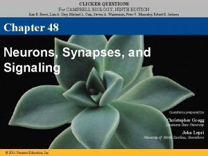 CLICKER QUESTIONS For CAMPBELL BIOLOGY NINTH EDITION Jane