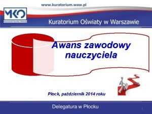 Awans zawodowy nauczyciela Pock padziernik 2014 roku 1