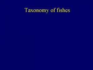 Taxonomy of fishes classification hierarchical grouping of organisms