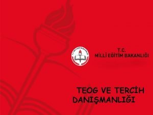 TEOG VE TERCH DANIMANLII MLL ETM BAKANLII MESLEK