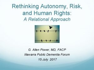 Rethinking Autonomy Risk and Human Rights A Relational