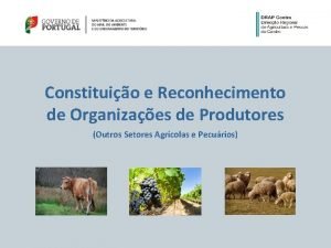 Constituio e Reconhecimento de Organizaes de Produtores Outros