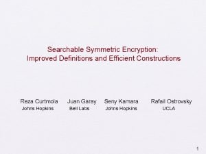 Searchable symmetric encryption