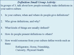 Meaning of group activity