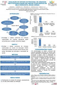 AVALIAO DO ESTADO NUTRICIONAL DE CRIANAS INSTITUCIONALIZADAS EM