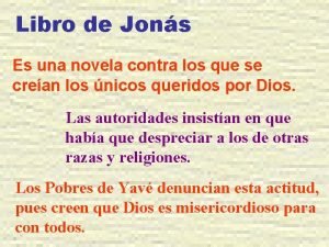 Libro de Jons Es una novela contra los