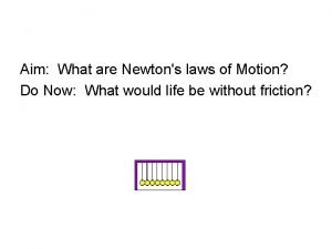Newton's second law example