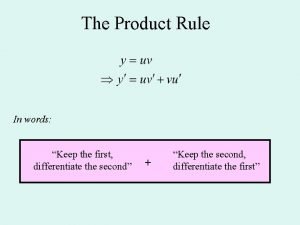 Product formula of differentiation