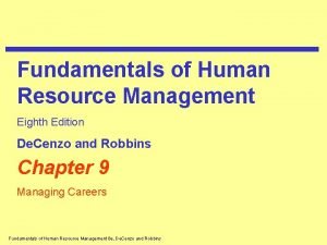 Career choices and preferences in hrm