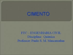 Fluxograma processo de fabricação do cimento