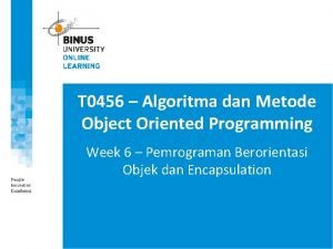 T 0456 Algoritma dan Metode Object Oriented Programming