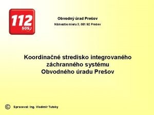 Obvodn rad Preov Nmestie mieru 3 081 92