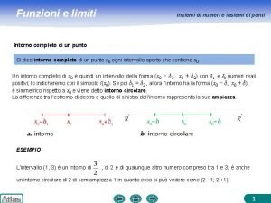 Funzioni e limiti Insiemi di numeri e insiemi