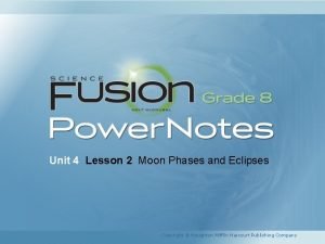 Lesson 2 moon phases and eclipses answer key