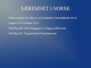 Kriminallitteratur særemne Kriminallitteratur særemne