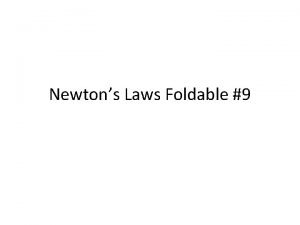 Newton's laws foldable