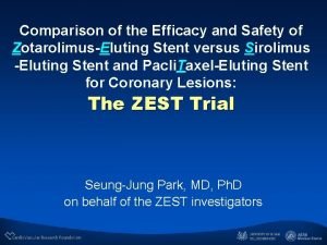 Comparison of the Efficacy and Safety of ZotarolimusEluting