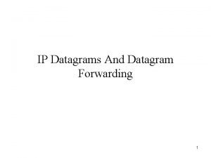 Datagram forwarding table