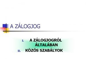 A ZLOGJOG I II A ZLOGJOGRL LTALBAN KZS