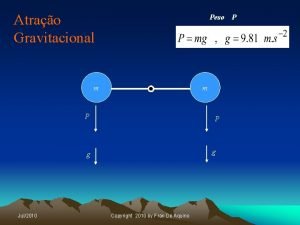 Atrao Gravitacional Peso m m P P g