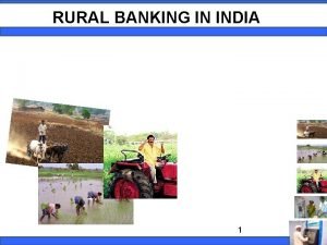 Rural banking introduction