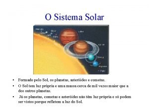 O que e o sistema solar