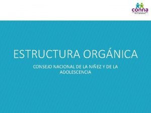 ESTRUCTURA ORGNICA CONSEJO NACIONAL DE LA NIEZ Y