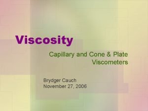 Cone and plate viscometer principle