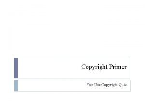 Copyright quiz for students