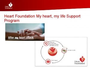 Heart Foundation My heart my life Support Program