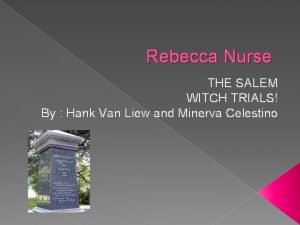 Salem witch trials rebecca nurse