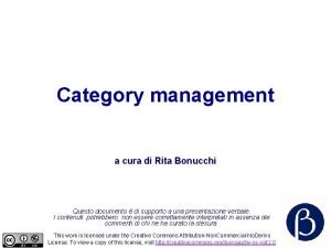 Category management definizione