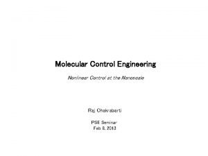 Molecular Control Engineering Nonlinear Control at the Nanoscale