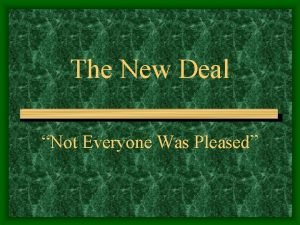 New deal this everyone