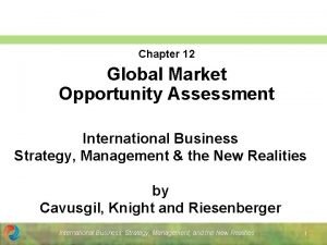 Global market opportunity assessment example