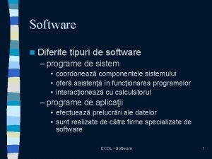 Tipuri de software