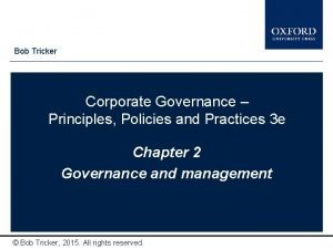Scope of corporate governance