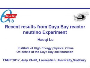 Recent results from Daya Bay reactor neutrino Experiment