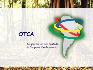 OTCA Organizacin del Tratado de Cooperacin Amaznica OTCA