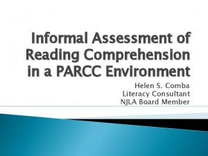 York assessment of reading for comprehension